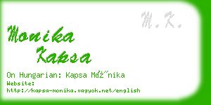 monika kapsa business card